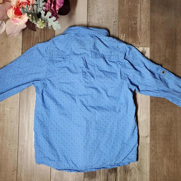 LEVEL TEN AUTHENTIC Blue Cotton Button Down Dress Shirt Boys Size Small (8) EUC - Picture 10 of 15